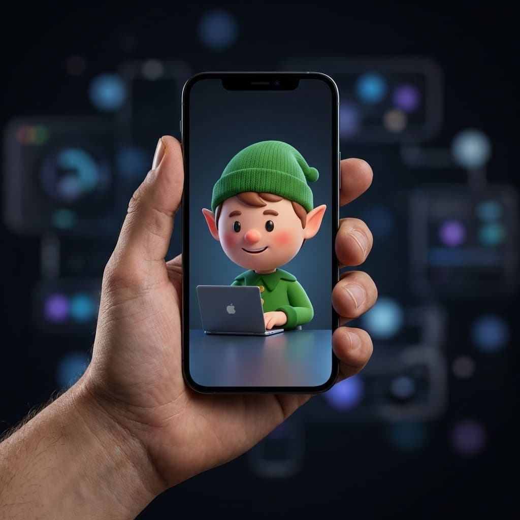 ELVZ AI Assistant on mobile device